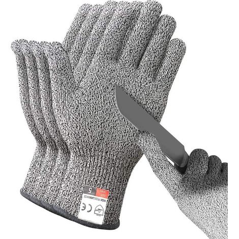 2 Paires de Gants Résistants aux Coupures, Gants Anti Coupures de Niveau 5 Certifiés EN 388, Gants de Travail de sécurité pour Cuisine, Butcher, Jardinage, Bricolage, L (1/5)