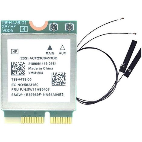 Carte Wi-Fi MT7927 2,4 GHz/5 GHz/6 GHz tri-bande 8774 MHz, carte réseau sans fil Gigabit BT5.4 avec antenne intégrée (1/5)