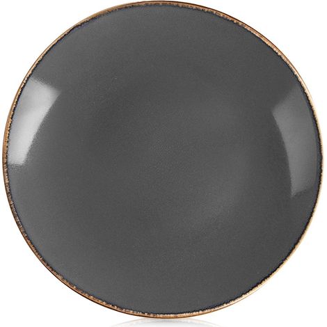 Plato de postre de ceramica gris 205 cm apto para lavavajillas 229389636 (1/5)