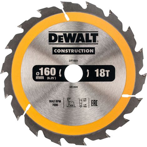 Construction Circular Saw Blade 160 X 20Mm X 18T