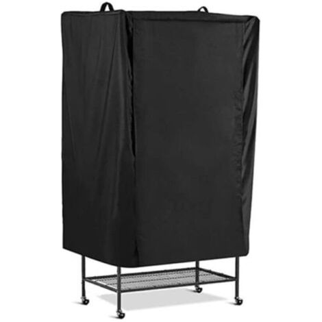 QORVA-Noir,tissu Oxford 210DHousse de cage à oiseaux, grande housse de cage à oiseaux, protection, respirante et lavable (1/5)