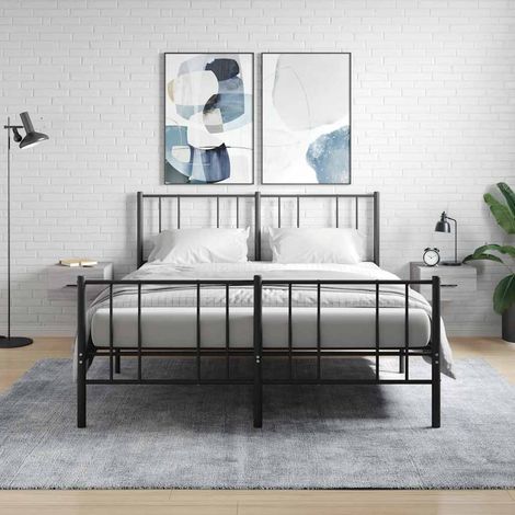 Wand-Nachttische 2 Stk. Grau Sonoma 35x35x20 cm (1/5)