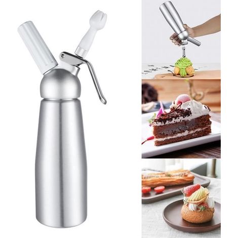 Küchensiphons, Sahnesiphon, professioneller Sahnesiphon mit 3 Edelstahldüsen, aluminiumkompatibel (1/4)