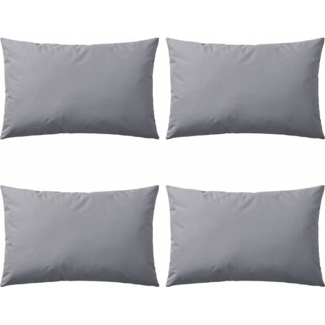Oreiller d'extérieur 4 pièces 60x40 Gris (1/3)