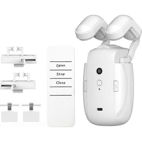 Robot ouvre-rideaux intelligent 3 en 1 avec télécommande, blanc (1/5)