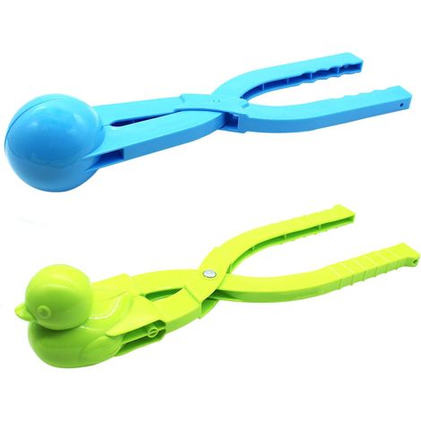 Ensemble de 2 pinces à boules de neige, grande pince à boules de neige d'hiver avec formes de canard et de boule de neige, jouets d'extérieur pour enfants - Parfait pour les jeux d'hiver en plein air (1/5)
