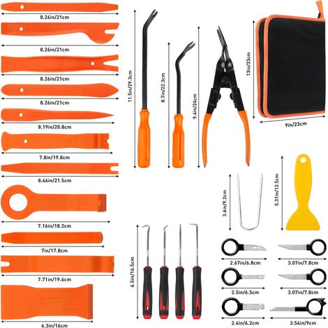 41-piece car audio disassembly tool kit: car panel disassembly and installation tools, car audio disassembly and repair tools (1/4)