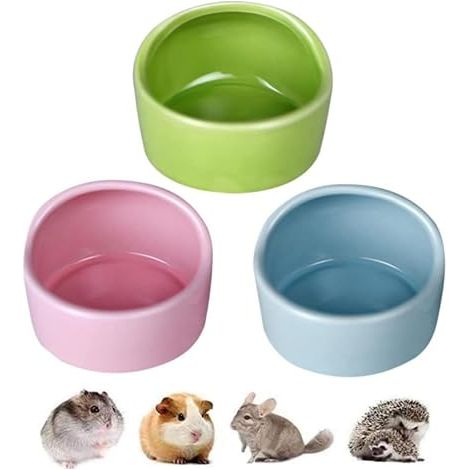 Ensemble de bols en céramique pour hamster, bols pour hamster et petits animaux, accessoires de nourriture pour (1/5)