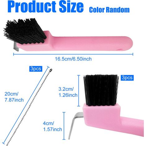 Curcure-pied brosse pour chevaux 3 pièces - Cure-pieds avec brosse de nettoyage pour sabots de cheval poney âne chèvre - Équipement de pansage équitation (1/5)