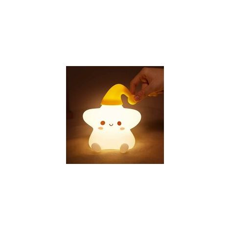 Filiyano – lampe de chevet pour – Veilleuse en silicone en forme d'étoile, lampe de chevet pour l'allaitement, couleurs pour le sommeil (1/5)