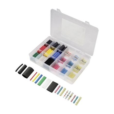 TRU COMPONENTS 1567341 Kit guaine termoretraibili Restringimento:2:1, 3:1 215 Parti