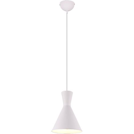 Lampada a sospensione, metallo, bianco opaco, 20x150x20 cm, Enzo (1/4)