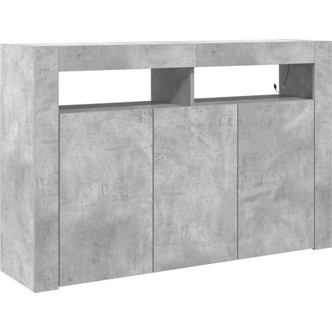 Maison Exclusive - Aparador Gris Concreto 116 x 30 x 75 cm Madera