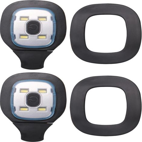 Lot de 2 lampes de recharge USB LED, lampe à pince, modèle de lampe à pince pour le transport à vélo en extérieur (1/5)