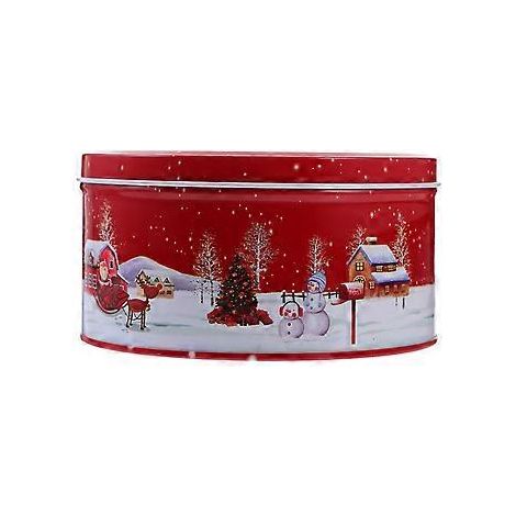 Boîte à biscuits en fer-blanc, boîte d'emballage pour bonbons de Noël, petite boîte à friandises de Noël (Image 1)