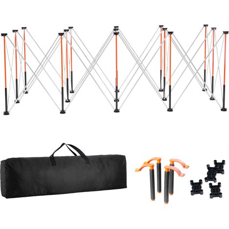 Banc de travail pliable portable, 2455 x 1260 mm, capacité 2724 kg, sans assemblage, avec sac de rangement, plateau non inclus, pour atelier et extérieur. (1/5)