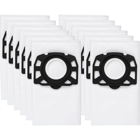 Lot de 12 Sacs de KFI 487 Filtre Sacs aspirateur accessoire pour Karcher MV4/WD4/KWD4/KNT4/WD5/MV5/KWD5/WD6/MV6/WD 4.200/WD 5.800/SE 5.100/SE 6.100,2.863-006.0 (1/5)