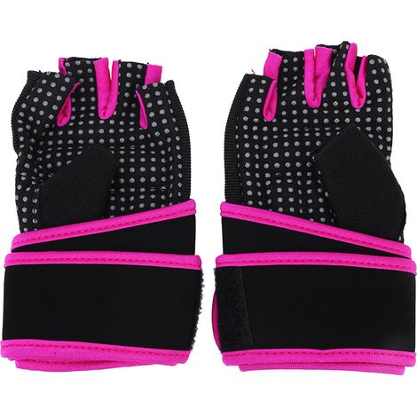 Gants de musculation respirants BOODUN avec bande de soutien pour le fitness (Violet S) (1/5)