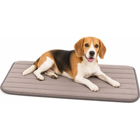 Panier Chien - Coussin Chien et Chat orthopédique Taupe - adapté Cage métallique - Mousse mémoire de Forme - 85,5 x 51 x 2 cm (1/5)