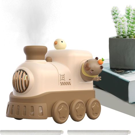 Humidificateur pour, diffuseur frais en forme de train, humidificateur de brume de 14 cm avec fonction silencieuse, humidificateurs à brume froide ABS avec matériau sûr, diffuseur pour (1/4)