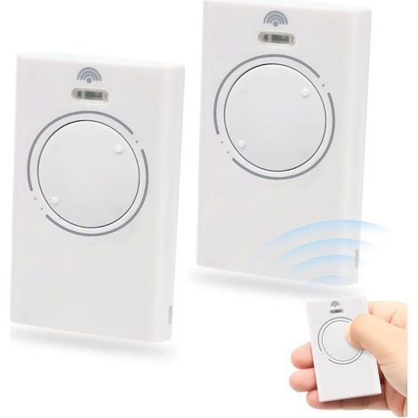 Bardusch-Lot de 2 télécommandes de portail universelles 868 MHz à 2 canaux, compatibles avec les modèles XT2 868 SLH LR, blanches. (1/5)