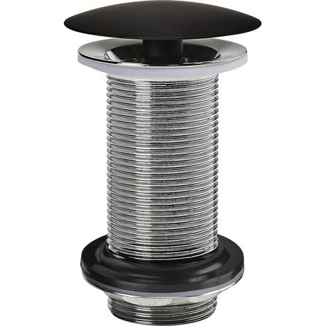 1 - Waschbeckenablauf - Messing - Freifließendes Design in Schwarz und Chrom für moderne Badezimmer 100 mm (1/5)