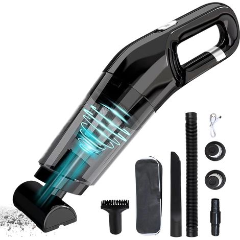Aspirateur à main pour poils d'animaux Mini nettoyeur sans fil rechargeable Aspirateur anti-poils d'animaux pour auto, maison, bureau, canapé, lit, matelas, tapis, chien, chat (1/5)