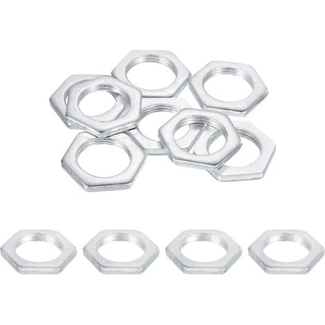 Écrous Hexagonaux En Acier M22x1.5x4mm, 12Pcs Filetage Métrique Fin En Acier Au Carbone Zingué Finition Quincaillerie Écrous De Fixation Pour Fabrication De Machines, Largeur 30mm (1/5)