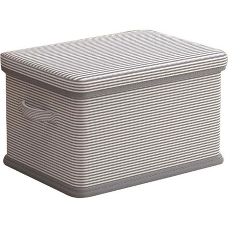 Boîte de rangement, organiseur de vêtements, bac de rangement avec couvercle, adapté aux chambres à coucher, armoires et bureaux, 36 × 25 × 20 cm