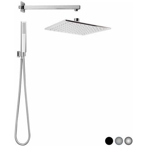 Kit soffione doccia quadrato seven  SpazzolatoMETAF