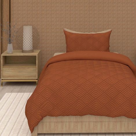 Parure Housse de Couette 3D Microfibre 140x200 cm Gaia Terra (1/2)