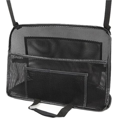Organisateur de siège auto, sac de rangement en filet pour dossier de siège, porte-sac à main, console centrale, barrière pour animaux de compagnie pour siège arrière, noir (1/5)
