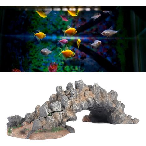 Décoration de Réservoir Poisson en Résine Pont Paysage Aquarium Rocher Pont de Jardin Miniature pour Aquariophilie - AUTRES (1/5)