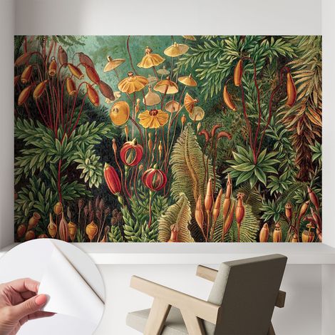 Selbstklebend Tapete modern Wohnzimmer - Wanddekoration - einfach anzubringen Exotischer Garten 104x70 cm (1/5)
