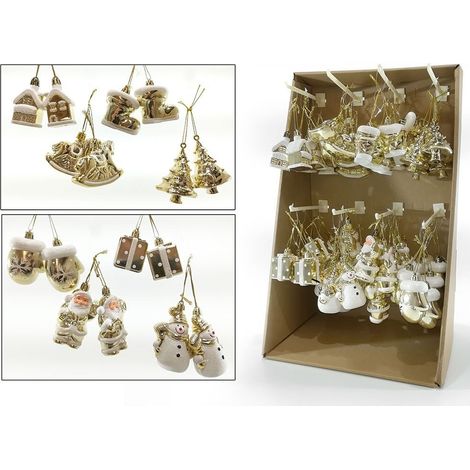 2 decorazioni in oro per albero di natale addobbi da casa allestimento vetrine (1/5)