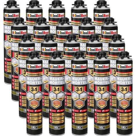 IsolBau Mortier de maçonnerie en mousse adhésive Mauermörtel 20 pièces. (1/5)