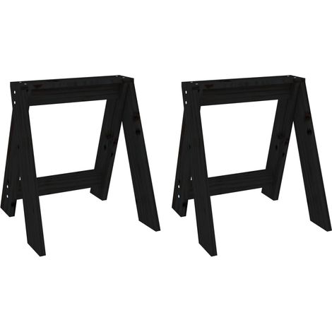 Maison Exclusive - Sgabelli 2 pz Nero 40x40x45 cm in Legno Massello di Pino
