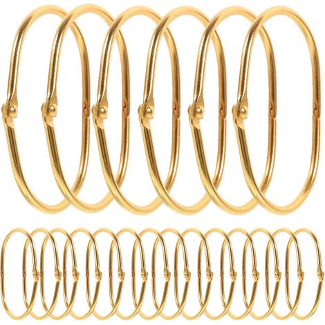20 pièces Goldene Duschringe aus Eisen mit Einzigartigem Design et Rutschfester Anti Drop (1/5)