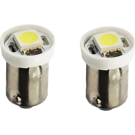 2x ampoule LED 12V 4W BA9S blanc 1x SMD 5050 moto voiture tracteur remorque