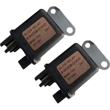 2 relais de préchauffage pour pelle hydraulique 24 V 8-94258-014-0 8942580140 pour Isuzu 4BD1 6BD1 6BG1 4HK1 6HK1