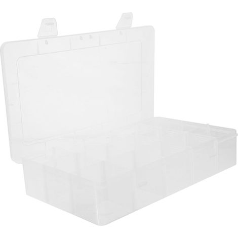 Boîte de rangement compartimentée pour petites pièces , transparente et amovible , composants électr (1/5)