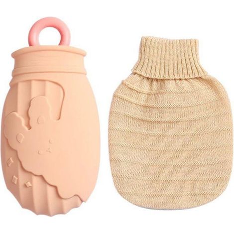 Bouillotte avec couvercle 320 ml - Bouillotte - Couvercle amovible pour le nettoyage - Fabriquée en silicone de haute qualit (1/4)