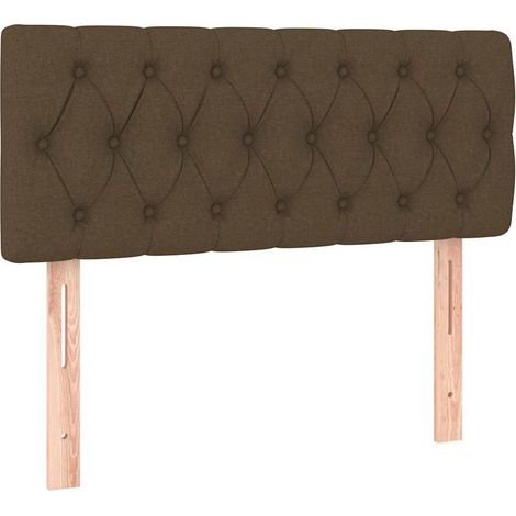 Maison Exclusive - Cabecero de tela marrón oscuro 100x7x78/88 cm (1/5)