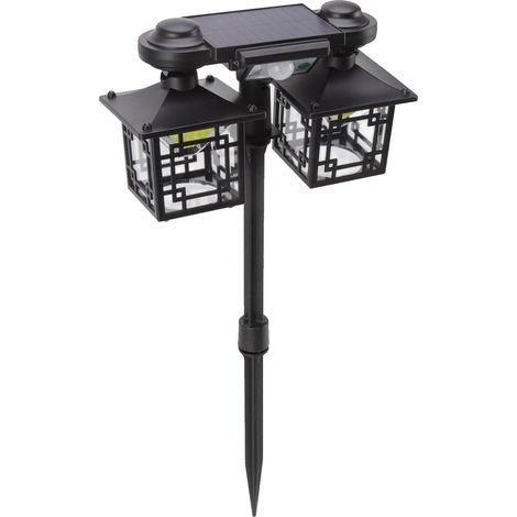 Lampes solaires extérieures 120COB étanches avec télécommande et détecteur de mouvement pour porte d'entrée, jardin ou garage (1/5)