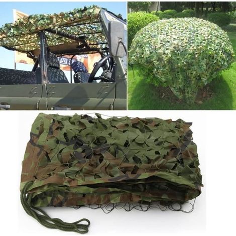 Filet de Camouflage pour la Chasse, Le Camping, Paysage forestier, extérieur, Jardin, décoration, Parasol 2 x 3 mètres (1/4)
