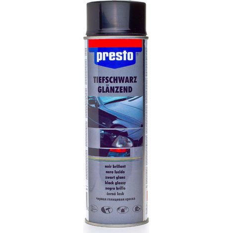 Pintura acrílica en aerosol negra brillante 500 ml PRESTO (1/3)