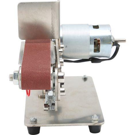Ponceuse à bande miniature, machine à polir pour le bricolage, ponceuse à bois, meuleuse d'angle, affûteur de couteaux, ponceuse de bureau domestique, norme européenne 775 (1/5)