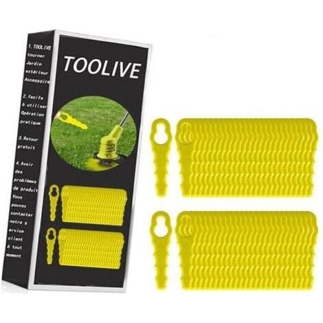 PA Lot de 100 Lames Dentelées de Rechange pour s de Coupe-Bordure RAC155 RAC157 RAC158 (1/4)
