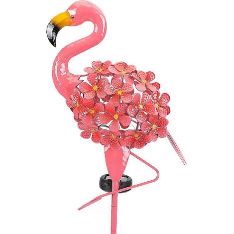 Gartensolarleuchten, Flamingo-Wegeleuchten mit Metallstecker, wasserdicht, warmweißes LED-Licht für Rasen, Terrasse oder Hof (1/5)