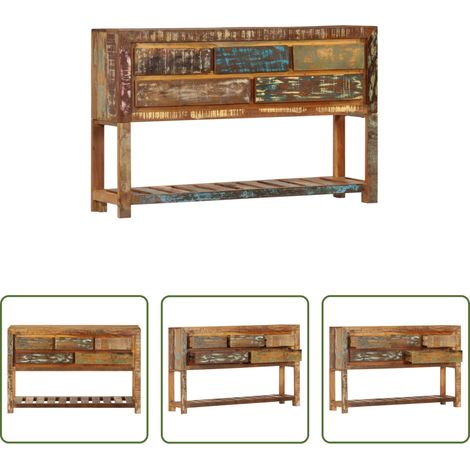 vidaXL Table console - Buffet 120x30x75 cm Bois de récupération solide (1/5)